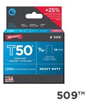 STAPLES STEEL T50 9/16-IN 1250 PACK
