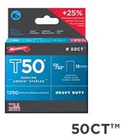 STAPLES STEEL T50 17/32IN 1250 PACK