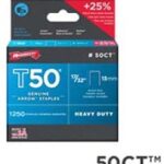 STAPLES STEEL T50 17/32IN 1250 PACK