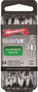 RIVETS SHORT ALUMINUM 1/8-IN 25 PK