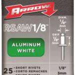 RIVETS SHORT ALUMINUM 1/8-IN 25 PK