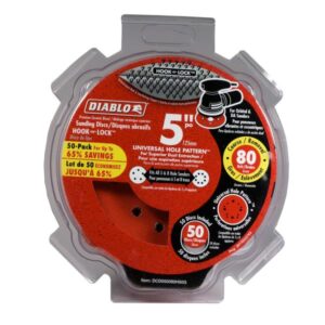 SANDING DISC 5-IN 80 GRIT 50 PACK