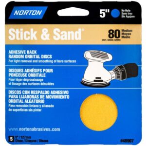 SANDING DISC 80 GRIT 5-IN 5 PACK