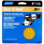 STICK & SAND DISC 40 GRIT 6-IN 5 PK