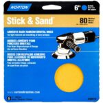 STICK & SAND DISC 80 GRIT 6-IN 5 PK