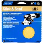 STICK & SAND DISC 120 GRIT 6IN 5 PK
