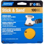STICK & SAND DISCS 100 GRIT 5IN 4PK