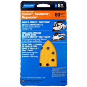SANDING SHEET 80 GRIT 8 HOLE 5 PACK