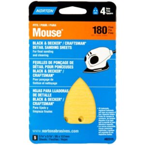 SANDING SHEET 180 GRIT 4 HOLE 5 PK