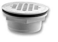 SHOWER DRAIN PVC WHITE GRID