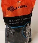 WOOD POST INSULATOR BLACK 25 PACK