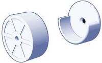 CLOSET ROD SOCKET WHITE 2 PACK