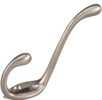 COAT HOOK HEAVY DUTY NICKEL 5 1/2IN