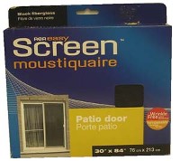 PATIO DOOR SCREEN BLACK 30 X 84-IN