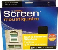 WINDOW SCREEN BLACK 24 X 40-IN