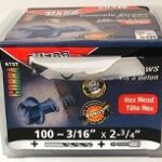 CONCRETE SCREW HEX 3/16X2-3/4 100PK