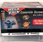 CONCRETE SCREW HEX 3/16X3-1/4 100PK