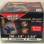 CONCRETE SCREW HEX 1/4X2-3/4 100PK