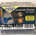 CONCRETE SCRW FLAT 3/16X3 1/4 100PK