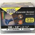 CONCRETE SCREW FLAT 1/4X2 1/4 100PK