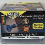 CONCRETE SCREW FLAT 1/4X2 3/4 100PK