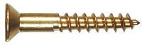 WOOD SCREW FLAT BRASS 8X1IN 45 PACK