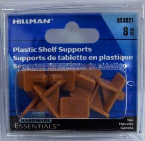 SHELF SUPPORT PLASTIC 8 PACK