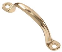 SCREEN DOOR PULL BRASS 3 3/4-IN