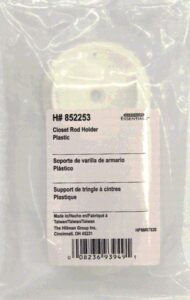 CLOSET POLE SOCKET PLASTIC 2 PIECE