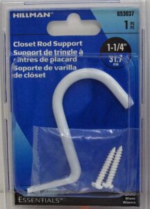 CLOSET ROD BRACKET ZINC 1-IN
