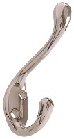 HAT AND COAT HOOK HD NICKEL