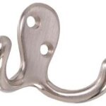 DOUBLE HOOK SATIN NICKEL 2 PACK