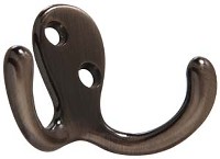 DOUBLE HOOK PEWTER 2 PACK