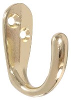 SINGLE HOOK BRASS 2 PACK