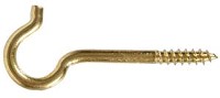 SCREW HOOK BRASS 2 9/16-IN 3 PACK