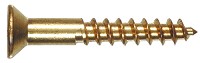 WOOD SCREW FLAT BRASS 10X1-IN 40 PK