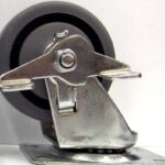 RIGID CASTER WITH BRAKE GREY 3-IN