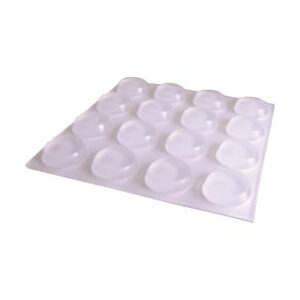 VINYL PAD ROUND CLEAR 1/2-IN 16 PK