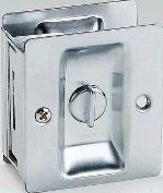 POCKET DOOR PRIVACY SQUARE CHROME