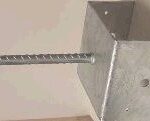 REBAR SADDLE BRACKET 13GA 6X6-IN