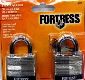 PADLOCK LAMINATED 1 1/2-IN 2 PACK
