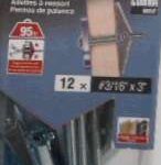 SPRING TOGGLE BOLT 3/16 X 3IN 12 PK