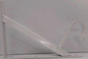 SHELF AND ROD BRACKET WHITE 11-IN