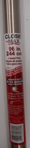CLOSET POLE STEEL NICKEL 8-FT