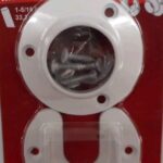 CLOSET POLE SOCKET WHITE 2 PIECE