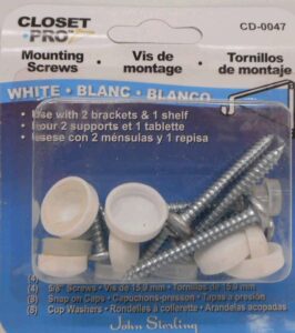 SHELF AND ROD BRACKET SCREW WHITE