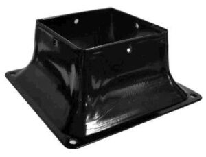 POST BASE BLACK 4 X 4-IN