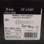 PARAWEDGE ANCHOR 1/2 X 3-3/4IN 50PK