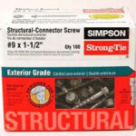 STRUCTURAL SCREW HEX 9X2-1/2 100 PK
