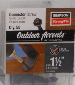 STRUCTURAL WOOD SCREW 1.5IN 50PC